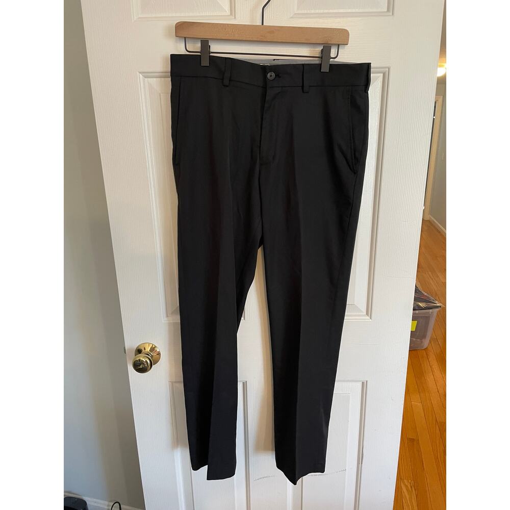 Walter Hagen 11 Majors Waist 32/32 Flat Front Mens Golf Pants Non Slip Black